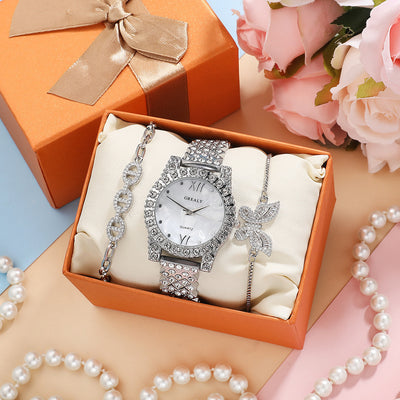 Diamond Butterfly Quartz Women Watch Zircon Bracelet