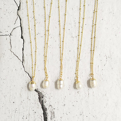 Freshwater Pearl Pendant Necklace Natural Jewelry for Women