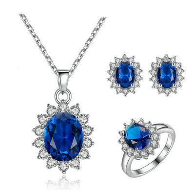 Sunflower Jewelry Set Necklace, Ring & Earrings