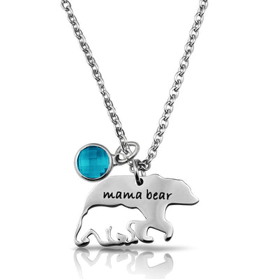 Stainless Steel Jewelry Necklace Mother Bear Design