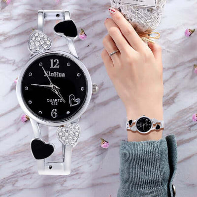Womens Diamond Watch Set Elegant British Style