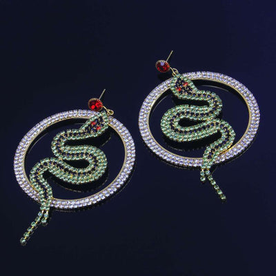 Diamond Hoop Earrings Luxury Sparkling Hoops