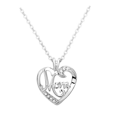 Mom Crystal Necklace Pendant Elegant Mother’s Day Gift