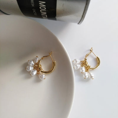 Pearl Tassel Earrings Simple and Elegant Women Jewelry