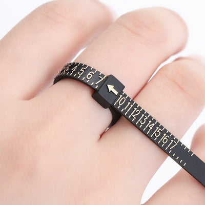 Hand Ring Size Measuring Tool Finger Measuring Tape with Ring