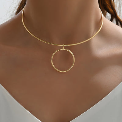 Womens Choker Necklace Geometric Statement Jewelry