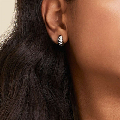 Croissant Huggie Earrings Stylish Everyday Hoops