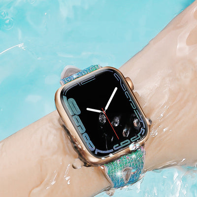 Slim Fit Watch Strap Waterdrop Silicone PU Leather