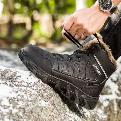 Mens Thermal Snow Boots Non-slip Winter Footwear