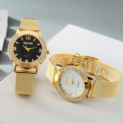 Diamond Case Quartz Women Watch Elegant Fashion Timepiece