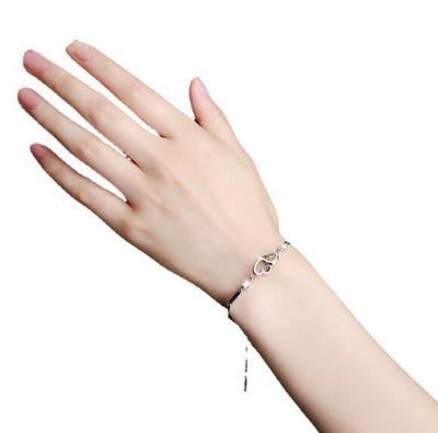 925 Sterling Silver Charm Bracelet Women’s Bangles