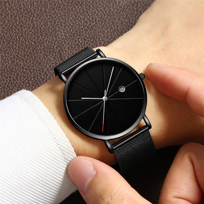 Mens Calendar Quartz Watch Waterproof Creative Design